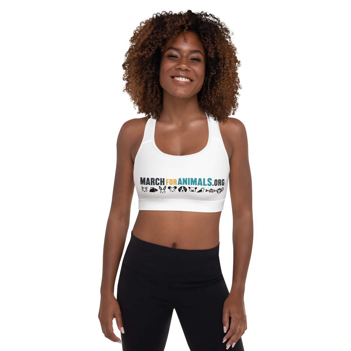 MBR March Padded Sports Bra - March to Abolish Animals Testing