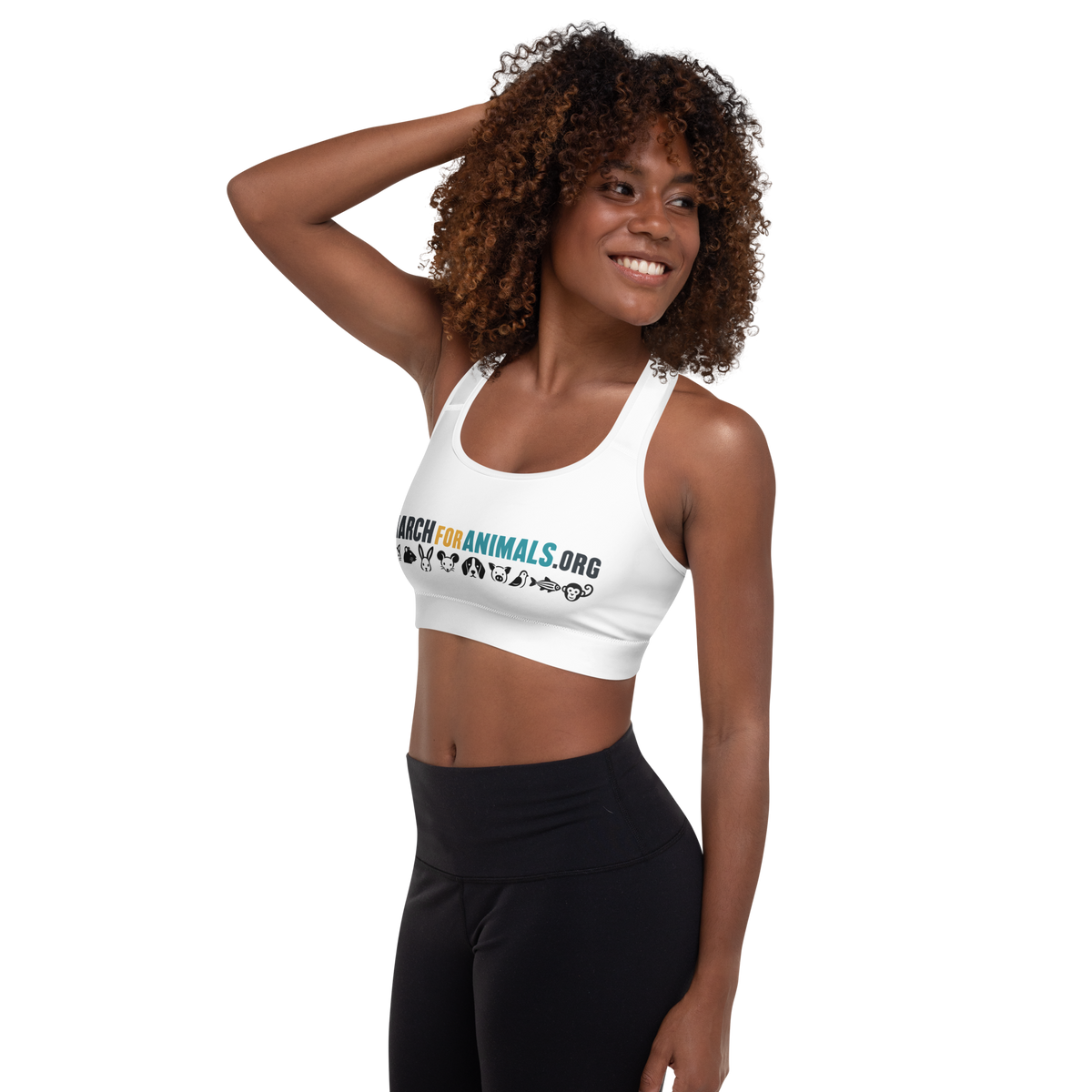 MBR March Padded Sports Bra - March to Abolish Animals Testing